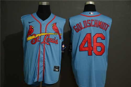 Cardinals 46 Paul Goldschmidt Light Blue Nike Cool Base Sleeveless Jersey Cardinals 46 Paul Goldschmidt Light Blue Nike Cool Base Sleeveless Jersey