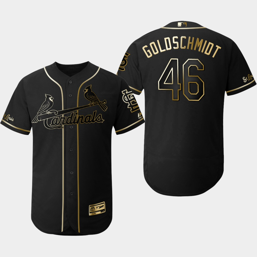 Cardinals 46 Paul Goldschmidt Black Gold Flexbase Jersey Cardinals 46 Paul Goldschmidt Black Gold Flexbase Jersey