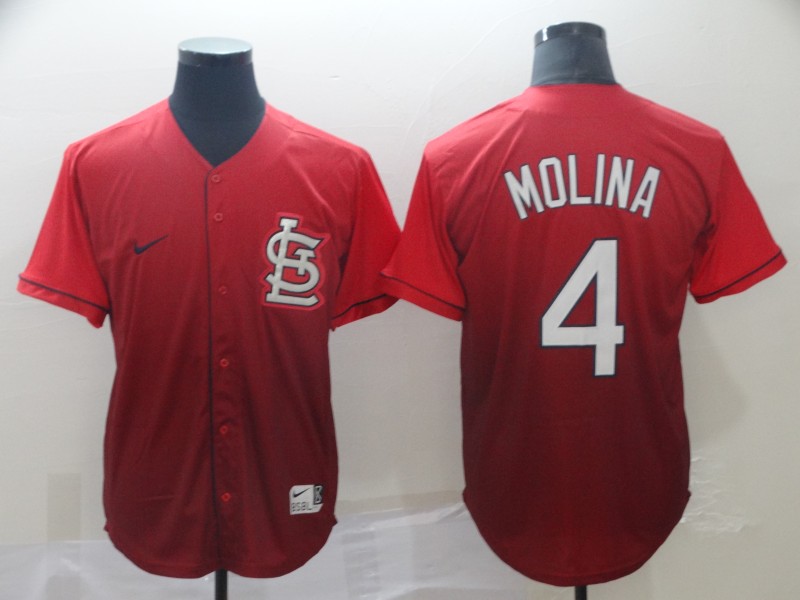 Cardinals 4 Yadier Molina Red Drift Fashion Jersey Cardinals 4 Yadier Molina Red Drift Fashion Jersey
