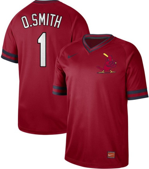 Cardinals #1 Ozzie Smith Red Authentic Cooperstown Collection Stitched Baseball Jersey Cardinals #1 Ozzie Smith Red Authentic Cooperstown Collection Stitched Baseball Jersey