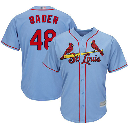 Cardinals #48 Harrison Bader Light Blue New Cool Base Stitched Baseball Jersey Cardinals #48 Harrison Bader Light Blue New Cool Base Stitched Baseball Jersey