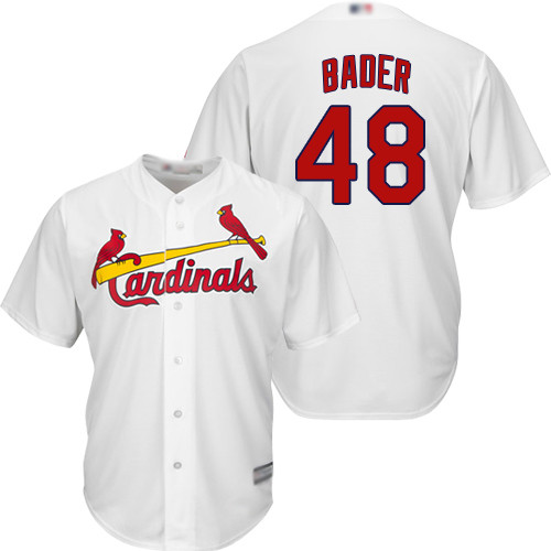 Cardinals #48 Harrison Bader White New Cool Base Stitched Baseball Jersey Cardinals #48 Harrison Bader White New Cool Base Stitched Baseball Jersey