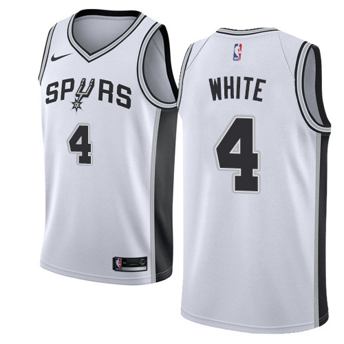 Spurs #4 Derrick White White Basketball Swingman Association Edition Jersey Spurs #4 Derrick White White Basketball Swingman Association Edition Jersey