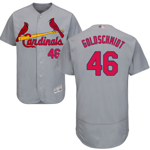 Cardinals #46 Paul Goldschmidt Grey Flexbase Authentic Collection Stitched Baseball Jersey Cardinals #46 Paul Goldschmidt Grey Flexbase Authentic Collection Stitched Baseball Jersey