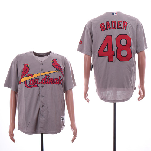 Cardinals 48 Harrison Bader Gray Cool Base Jersey Cardinals 48 Harrison Bader Gray Cool Base Jersey