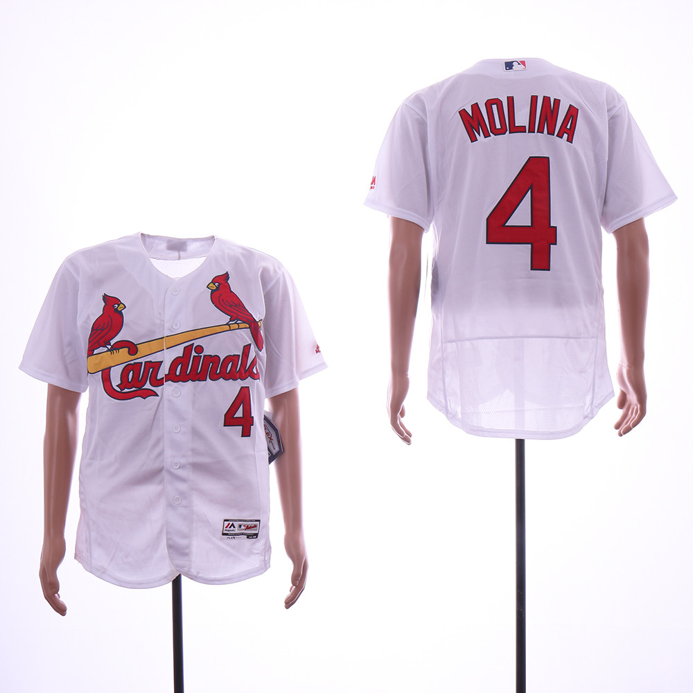 Cardinals 4 Yadier Molina White Flexbase Jersey Cardinals 4 Yadier Molina White Flexbase Jersey