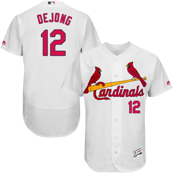 Cardinals #12 Paul DeJong White Flexbase Authentic Collection Stitched Baseball Jersey Cardinals #12 Paul DeJong White Flexbase Authentic Collection Stitched Baseball Jersey