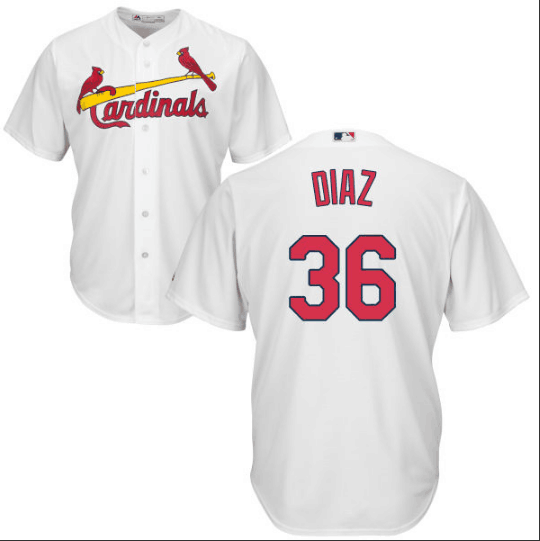 Cardinals #36 Diaz White Cool Base Authentic Collection Stitched MLB Jersey Cardinals #36 Diaz White Cool Base Authentic Collection Stitched MLB Jersey