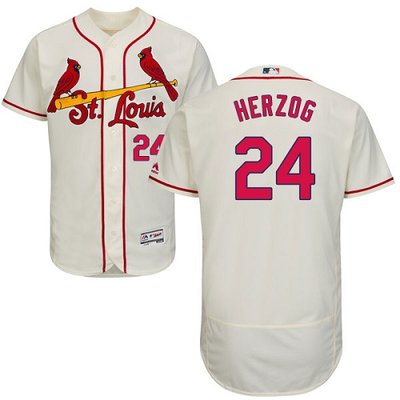 Cardinals #24 Whitey Herzog Cream Flexbase Authentic Collection Stitched MLB Jersey Cardinals #24 Whitey Herzog Cream Flexbase Authentic Collection Stitched MLB Jersey