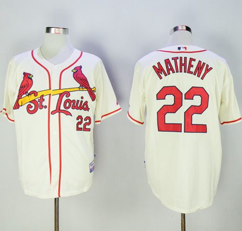 Cardinals #22 Mike Matheny Cream Cool Base Stitched MLB Jersey Cardinals #22 Mike Matheny Cream Cool Base Stitched MLB Jersey