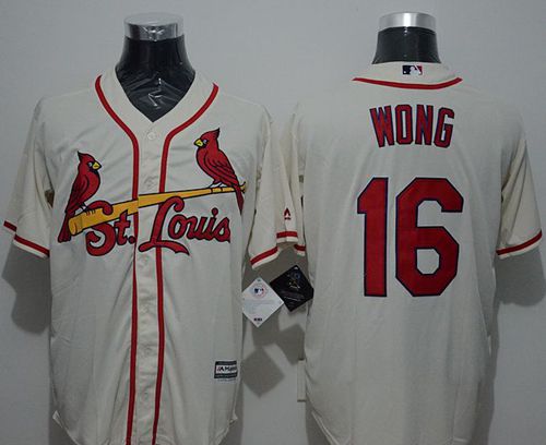 Cardinals #16 Kolten Wong Cream New Cool Base Stitched MLB Jersey Cardinals #16 Kolten Wong Cream New Cool Base Stitched MLB Jersey