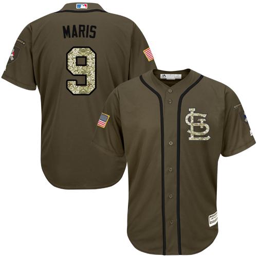 Cardinals #9 Roger Maris Green Salute to Service Stitched MLB Jersey Cardinals #9 Roger Maris Green Salute to Service Stitched MLB Jersey