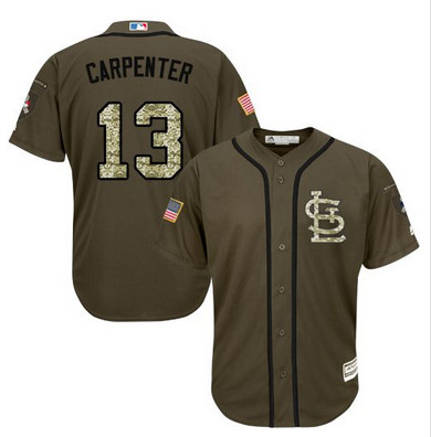 Cardinals #13 Matt Carpenter Green Salute to Service Stitched MLB Jersey Cardinals #13 Matt Carpenter Green Salute to Service Stitched MLB Jersey
