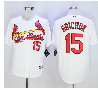 Cardinals #15 Randal Grichuk White New Cool Base Stitched MLB Jersey Cardinals #15 Randal Grichuk White New Cool Base Stitched MLB Jersey