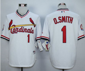 St. Louis Cardinals #1 Ozzie Smith White 1982 Turn Back The Clock Stitched MLB Jersey St. Louis Cardinals #1 Ozzie Smith White 1982 Turn Back The Clock Stitched MLB Jersey