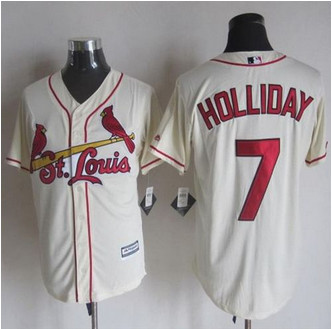 St. Louis Cardinals #7 Matt Holliday Cream New Cool Base Stitched Baseball Jersey St. Louis Cardinals #7 Matt Holliday Cream New Cool Base Stitched Baseball Jersey