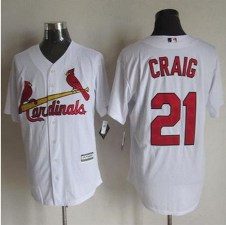 St. Louis Cardinals #21 Allen Craig White New Cool Base Stitched Baseball Jersey St. Louis Cardinals #21 Allen Craig White New Cool Base Stitched Baseball Jersey