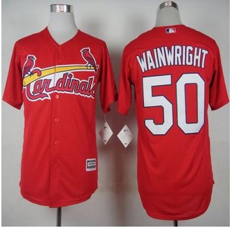 St. Louis Cardinals #50 Adam Wainwright Red Cool Base Stitched Baseball Jersey St. Louis Cardinals #50 Adam Wainwright Red Cool Base Stitched Baseball Jersey