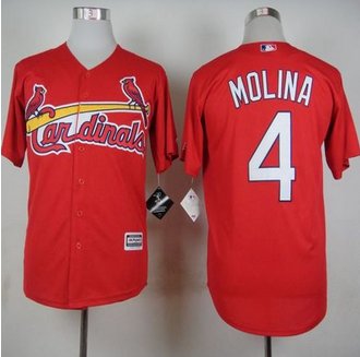 St. Louis Cardinals #4 Yadier Molina Red Cool Base Stitched Baseball Jersey St. Louis Cardinals #4 Yadier Molina Red Cool Base Stitched Baseball Jersey