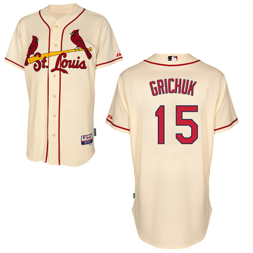 St.Louis Cardinals #15 Grichuk Beige Baseball Jersey St.Louis Cardinals #15 Grichuk Beige Baseball Jersey