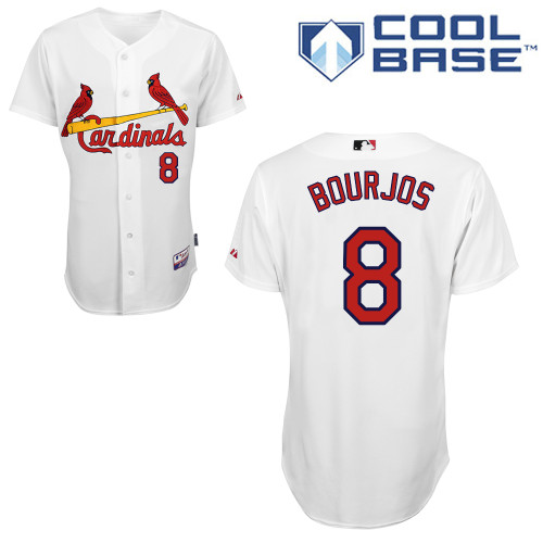 St.Louis Cardinals #8 Bourjos White Baseball Jersey St.Louis Cardinals #8 Bourjos White Baseball Jersey