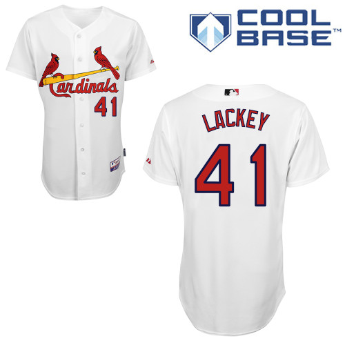 St.Louis Cardinals #41 Lackey White Baseball Jersey St.Louis Cardinals #41 Lackey White Baseball Jersey