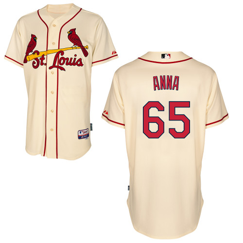 St.Louis Cardinals #65 Anna Beige Baseball Jersey St.Louis Cardinals #65 Anna Beige Baseball Jersey