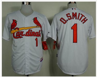 St. Louis Cardinals #1 Ozzie Smith White Cool Base Stitched Baseball Jersey St. Louis Cardinals #1 Ozzie Smith White Cool Base Stitched Baseball Jersey