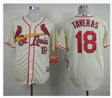 St.Louis Cardinals #18 Oscar Taveras Cream Cool Base Stitched Baseball Jersey St.Louis Cardinals #18 Oscar Taveras Cream Cool Base Stitched Baseball Jersey