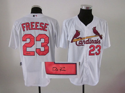 St Louis Cardinals 23# David Freese White MLB Jerseys(Signed) St Louis Cardinals 23# David Freese White MLB Jerseys(Signed)