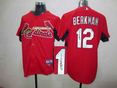 St.Louis Cardinals 12# Lance Berkman Red MLB Jerseys(Signed) St.Louis Cardinals 12# Lance Berkman Red MLB Jerseys(Signed)