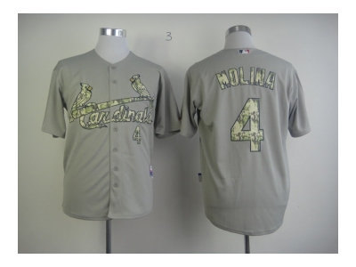 mlb jerseys st.louis cardinals #4 molina grey(number camo) mlb jerseys st.louis cardinals #4 molina grey(number camo)