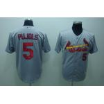 mlb st.louis cardinals puljols #5 grey mlb st.louis cardinals puljols #5 grey