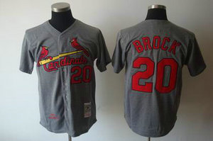 St Louis Cardinals 20 brock grey Mitchellandness jerseys St Louis Cardinals 20 brock grey Mitchellandness jerseys