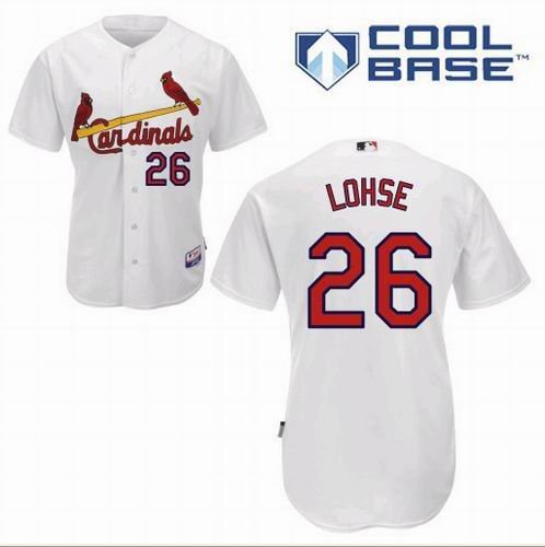 St Louis Cardinals 26 Kyle Lohse white jerseys St Louis Cardinals 26 Kyle Lohse white jerseys