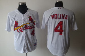 St Louis Cardinals 4 Molina White Jerseys St Louis Cardinals 4 Molina White Jerseys