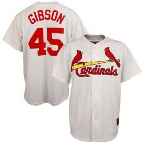 mlb st.louis cardinals #45 gibson white mlb st.louis cardinals #45 gibson white