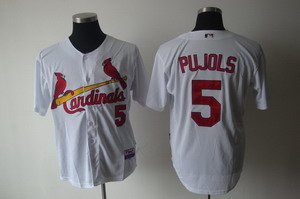 St Louis Cardinals 5 Pujols White Jerseyss St Louis Cardinals 5 Pujols White Jerseyss
