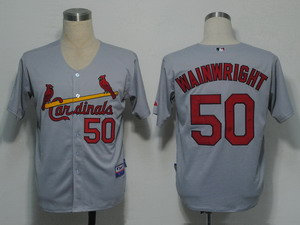 St Louis Cardinals 50 Wainwright Grey St Louis Cardinals 50 Wainwright Grey