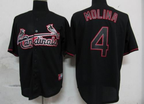 St. Louis Cardinals 4 Yadier Molina BLACK Jersey St. Louis Cardinals 4 Yadier Molina BLACK Jersey