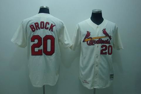 mlb st.louis cardinals #20 brock m&n cream mlb st.louis cardinals #20 brock m&n cream