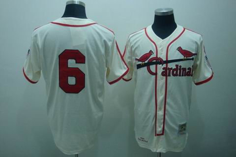 mlb st.louis cardinals #6 musial m&n cream mlb st.louis cardinals #6 musial m&n cream