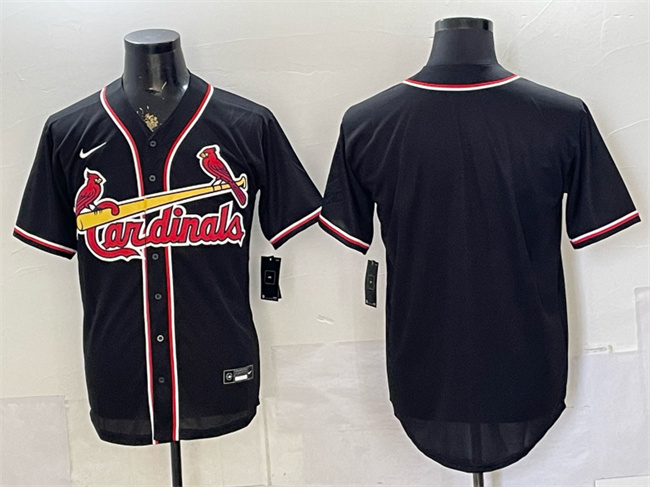 Men's St. Louis Cardinals Blank 2026 Fashion Replica Black Out Stitched Baseball Jersey