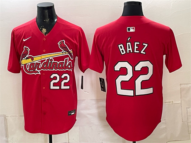 Men's St. Louis Cardinals #22 Joshua Báez Red Limited Stitched Baseball Jersey