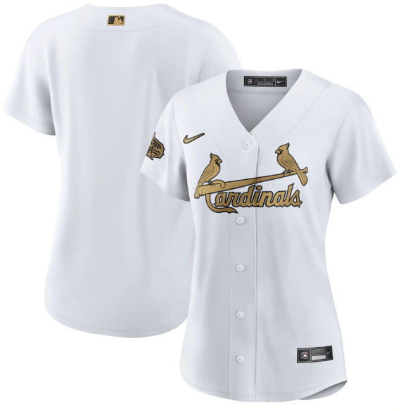 Women's St. Louis Cardinals Blank 2022 All-Star White Stitched Baseball Jersey(Run Small) Women's St. Louis Cardinals Blank 2022 All-Star White Stitched Baseball Jersey(Run Small)