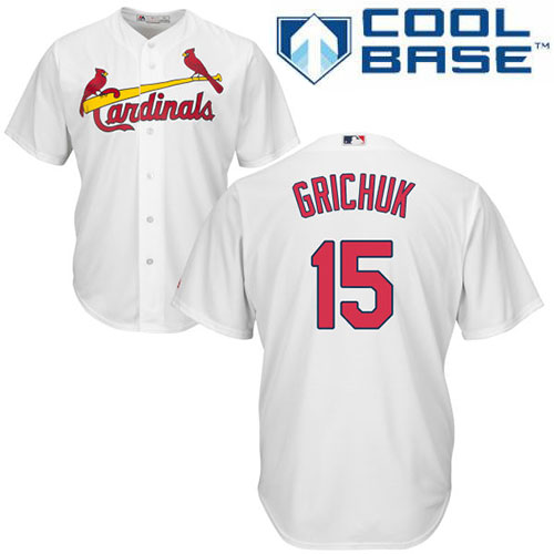 Cardinals #15 Randal Grichuk White Cool Base Stitched Youth MLB Jersey Cardinals #15 Randal Grichuk White Cool Base Stitched Youth MLB Jersey