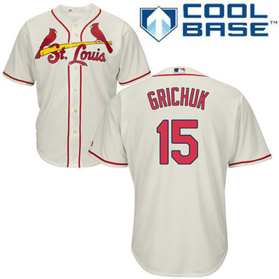 Cardinals #15 Randal Grichuk Cream Cool Base Stitched Youth MLB Jersey Cardinals #15 Randal Grichuk Cream Cool Base Stitched Youth MLB Jersey