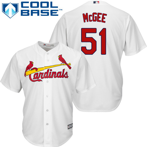 Cardinals #51 Willie McGee White Cool Base Stitched Youth MLB Jersey Cardinals #51 Willie McGee White Cool Base Stitched Youth MLB Jersey