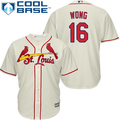 Cardinals #16 Kolten Wong Cream Cool Base Stitched Youth MLB Jersey Cardinals #16 Kolten Wong Cream Cool Base Stitched Youth MLB Jersey