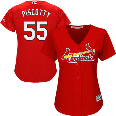 Cardinals #55 Stephen Piscotty Red Alternate Women's Stitched MLB Jersey Cardinals #55 Stephen Piscotty Red Alternate Women's Stitched MLB Jersey